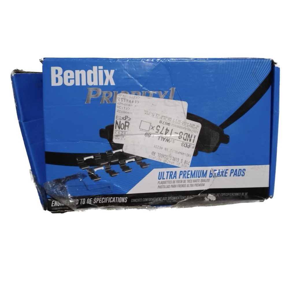Bendix CFC1698 Ceramic Rear Brake Pads for Acura & Honda 2014-2024 4PK